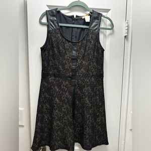 Women’s midi good and faux leather dress